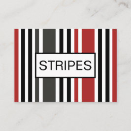 赤い黒いグレーの垂直ストライプ線パターン 名刺