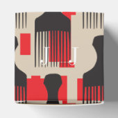 赤い黒いヘアコームAfroピック フェイバーボックス (上部)