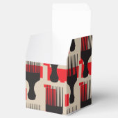 赤い黒いヘアコームAfroピック フェイバーボックス (オープン)