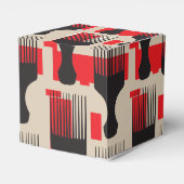 赤い黒いヘアコームAfroピック フェイバーボックス (裏面サイド)