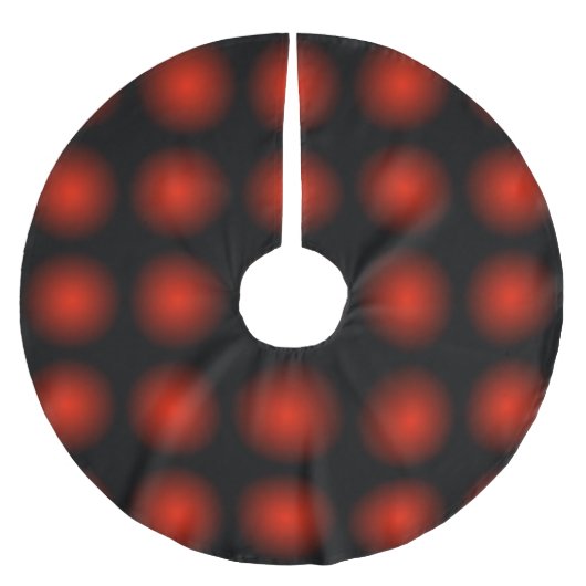 赤い黒いライトパターンのツリースカート ブラッシュドポリエステルツリースカート (正面)