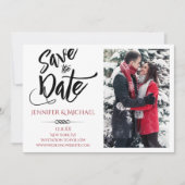 赤い黒い写真日付を保存 セーブザデート (正面)