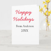 赤い黒い愛家族名年クリスマス カード (黄色い花)