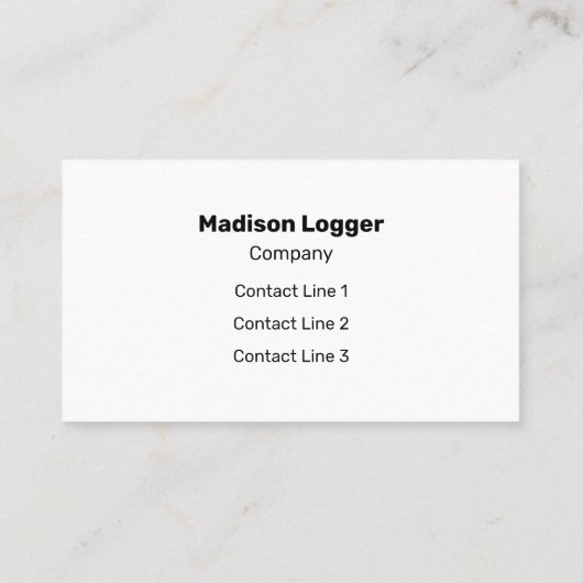 赤い黒い木のモッシーな木の樹皮ロガーモノグラム 名刺 (裏面)