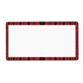 赤い黒い模様 ラベル (正面)