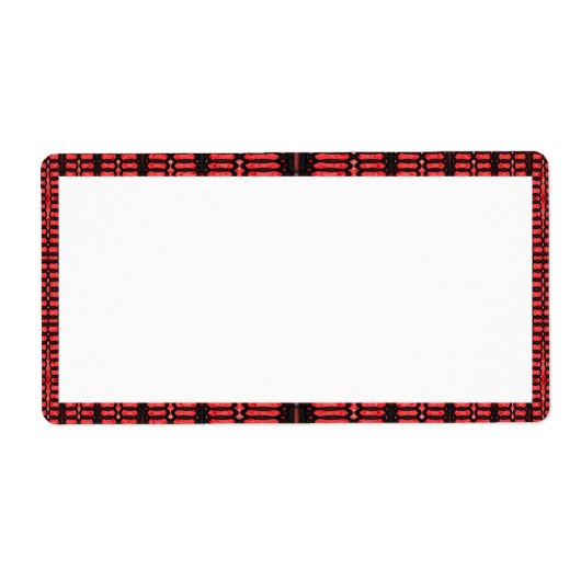 赤い黒い模様 ラベル (正面)