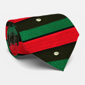 赤い黒い緑のクロシェの上のシェルがプリント済み ネクタイ (ロール)