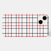 赤い黒い通芯線の格子状デザイン Case-Mate iPhoneケース (裏面 (横))