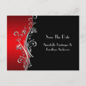 赤い黒い銀色の渦巻きが日付を保存 案内ポストカード (正面)