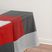 赤い黒と灰色のカラーブロックプリント テーブルクロス (インサイチュ)