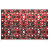 赤い黒と白のアフリカの部族柄の織物 ファブリック (ファットクウォーター)