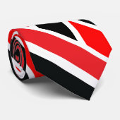 赤い黒と白のパターン ネクタイ (ロール)