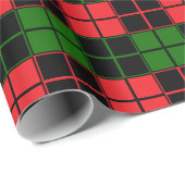赤い黒と緑のチェック#1包装紙 ラッピングペーパー (ロールコーナー)