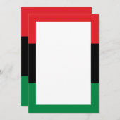 赤い黒と緑の招待状と発表 招待状 (正面/裏面)