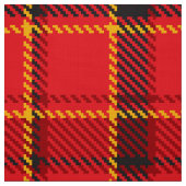赤い黒と黄色の格子模様 ファブリック (見本)