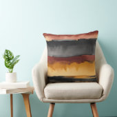 赤い黒と黄色の水色抽象芸術 クッション (椅子)