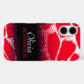 赤い黒のグラフィックアニマルプリントiphoneケース Case-Mate iPhoneケース (裏面 (横))