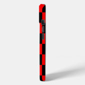 赤い黒のチェッ市松模様にクパターン Case-Mate iPhoneケース (裏面 / 左)