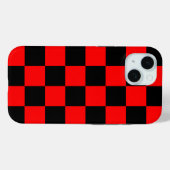 赤い黒のチェッ市松模様にクパターン Case-Mate iPhoneケース (裏面 (横))