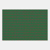 赤い黒のトランプのポーカーカードが緑に似合う ラッピングペーパーシート (正面3)