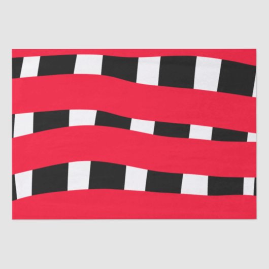 赤い黒の十字形のチェッシンプルカーボード男の男の子のギフトt 薄葉紙 (正面)