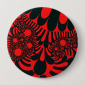 赤い黒の大モダンきなボタン 缶バッジ (正面)