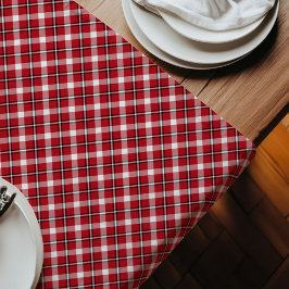 赤い黒の格子縞ランナーランバージャックテーブルアクセント ロングテーブルランナー