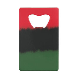 赤い黒の緑の水色 クレジットカード栓抜き