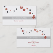 赤い黒の花エレガント々 名刺 (正面/裏面)