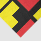 赤い黒の黄色の正方形の幾何学的 薄葉紙 (詳細)