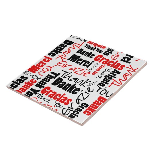 赤い黒は単語の雲感謝していしています タイル (側面)