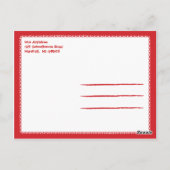 赤い黒板先生はがき ポストカード (裏面)