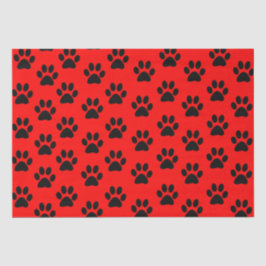 赤い黒猫の前犬の前足の動物の前足のパターン 薄葉紙