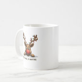 🦌 赤い鼻と満杯 – ホリデーマグの魔法 ☕✨ コーヒーマグカップ (正面左)