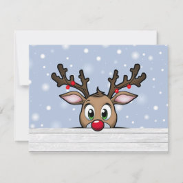 赤い鼻のサンタのクリスマスカード シーズンカード