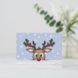 赤い鼻のサンタのクリスマスカード シーズンカード