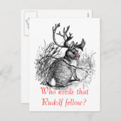 赤い鼻のジャッカロープのはがき シーズンポストカード (正面/裏面)