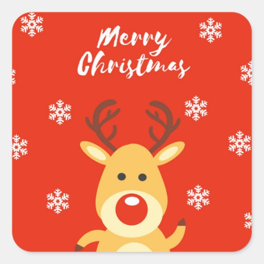 赤い鼻のデエルブ スクエアシール (正面)