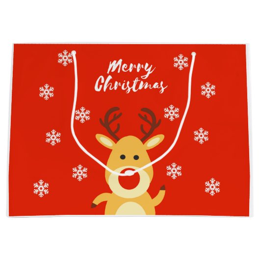 赤い鼻のデエルブ ラージペーパーバッグ (正面)