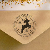 赤い鼻のトナカイのクリスマスかわいいルドルフ セルフインキングスタンプ