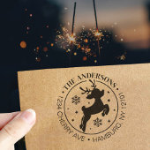 赤い鼻のトナカイのクリスマスかわいいルドルフ ラバースタンプ