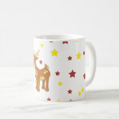 赤い鼻のトナカイのクリスマスの星ルドルフ コーヒーマグカップ (正面右)
