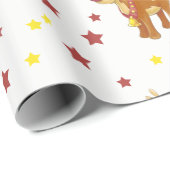 赤い鼻のトナカイのクリスマスの星ルドルフ ラッピングペーパー (ロールコーナー)