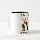 赤い鼻のトナカイのルドルフ ツートーンマグカップ (正面左)
