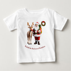赤い鼻のトナカイのルドルフ ベビーTシャツ