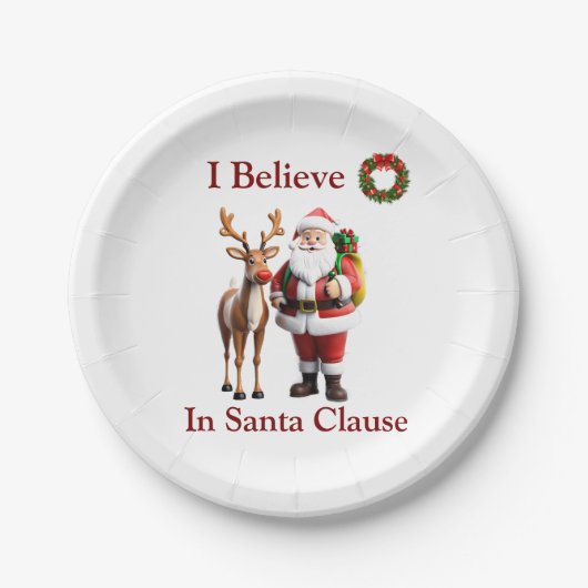 赤い鼻のトナカイのルドルフ ペーパープレート (正面)