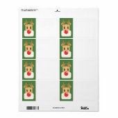 赤い鼻のトナカイのルドルフ ラベル (フルシート)