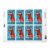 赤い鼻のトナカイのルドルフ ラベル (フルシート)