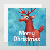 赤い鼻のトナカイのルドルフ 招待状 (正面/裏面)