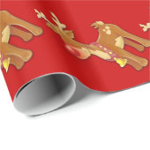 赤い鼻のトナカイの包み紙 ラッピングペーパー (ロールコーナー)